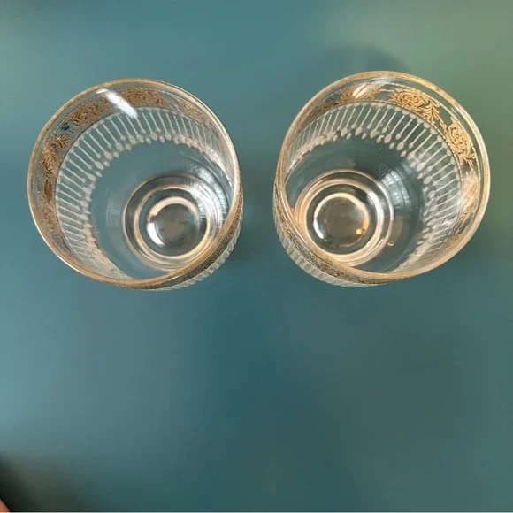 Culver Tyrol Gold Rimmed Glass Tumblers - Picture 6 of 6